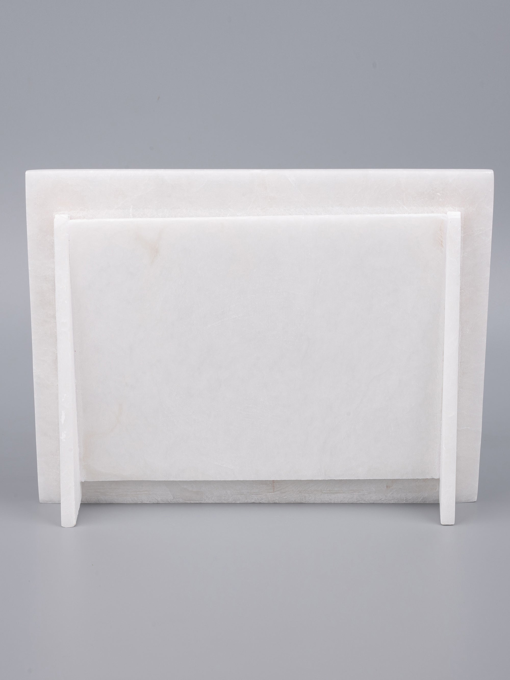 White marble photo / picture frame with colorful inlay work - Landscape view - The Heritage Artifacts