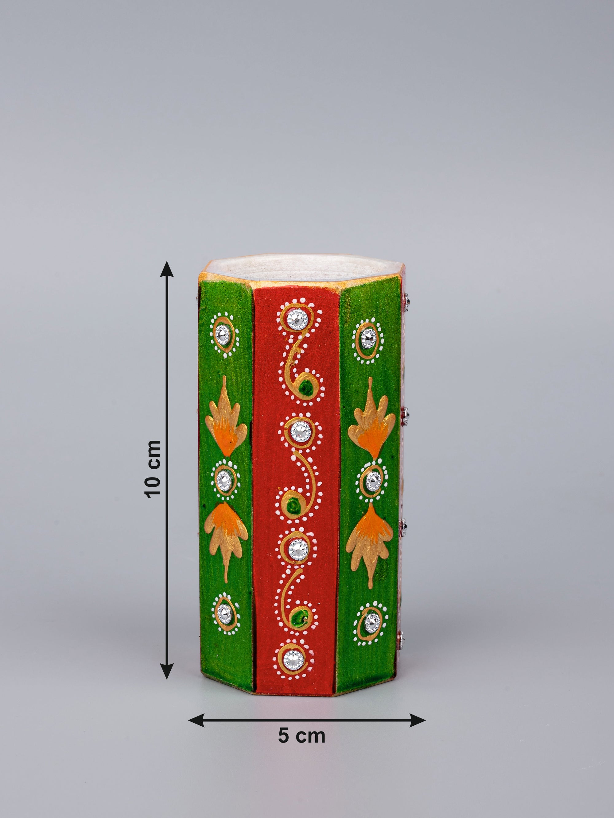 Colorful pen stand for home office, made of marble - The Heritage Artifacts