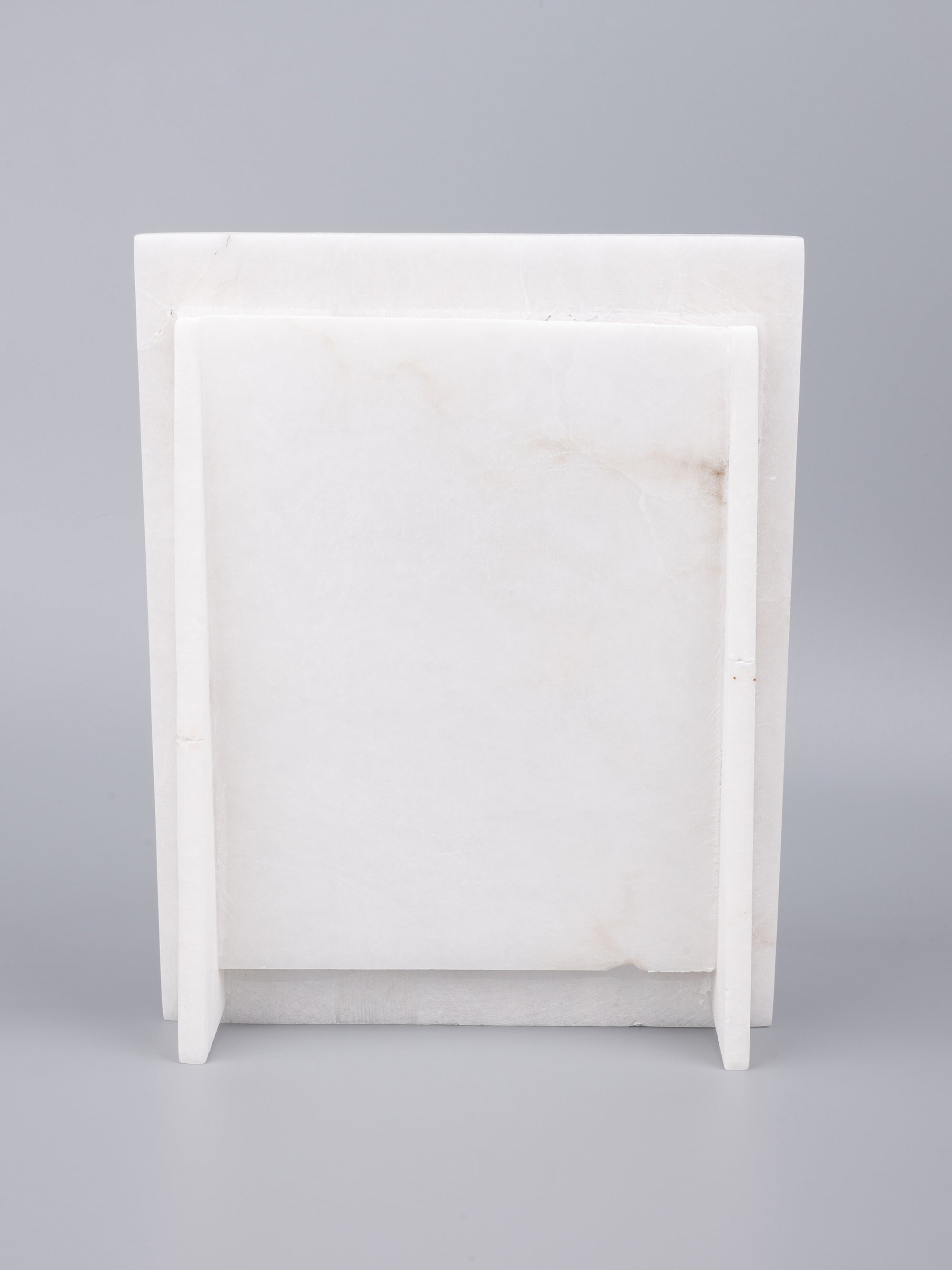 White marble photo / picture frame with inlay work - portrait view - The Heritage Artifacts