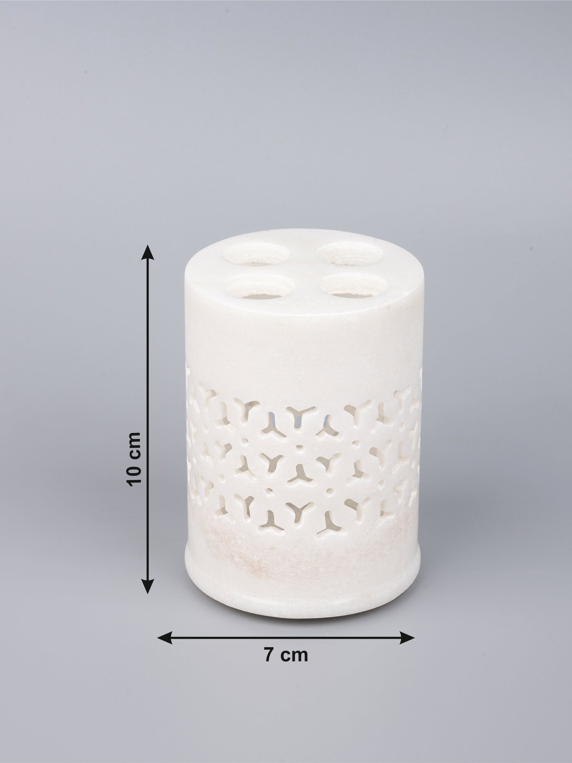 5 pieces bathroom accessories set handcrafted out of pure white marble - The Heritage Artifacts