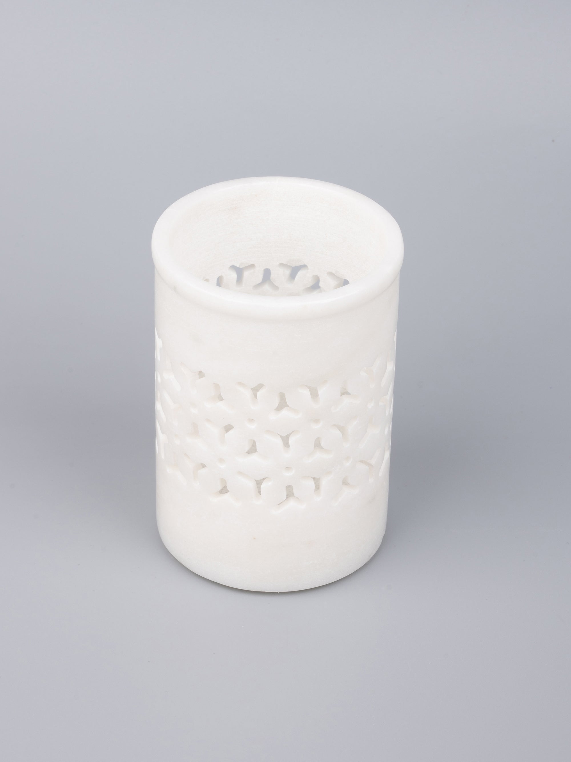 5 pieces bathroom accessories set handcrafted out of pure white marble - The Heritage Artifacts