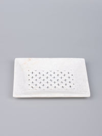 5 pieces bathroom accessories set handcrafted out of pure white marble - The Heritage Artifacts