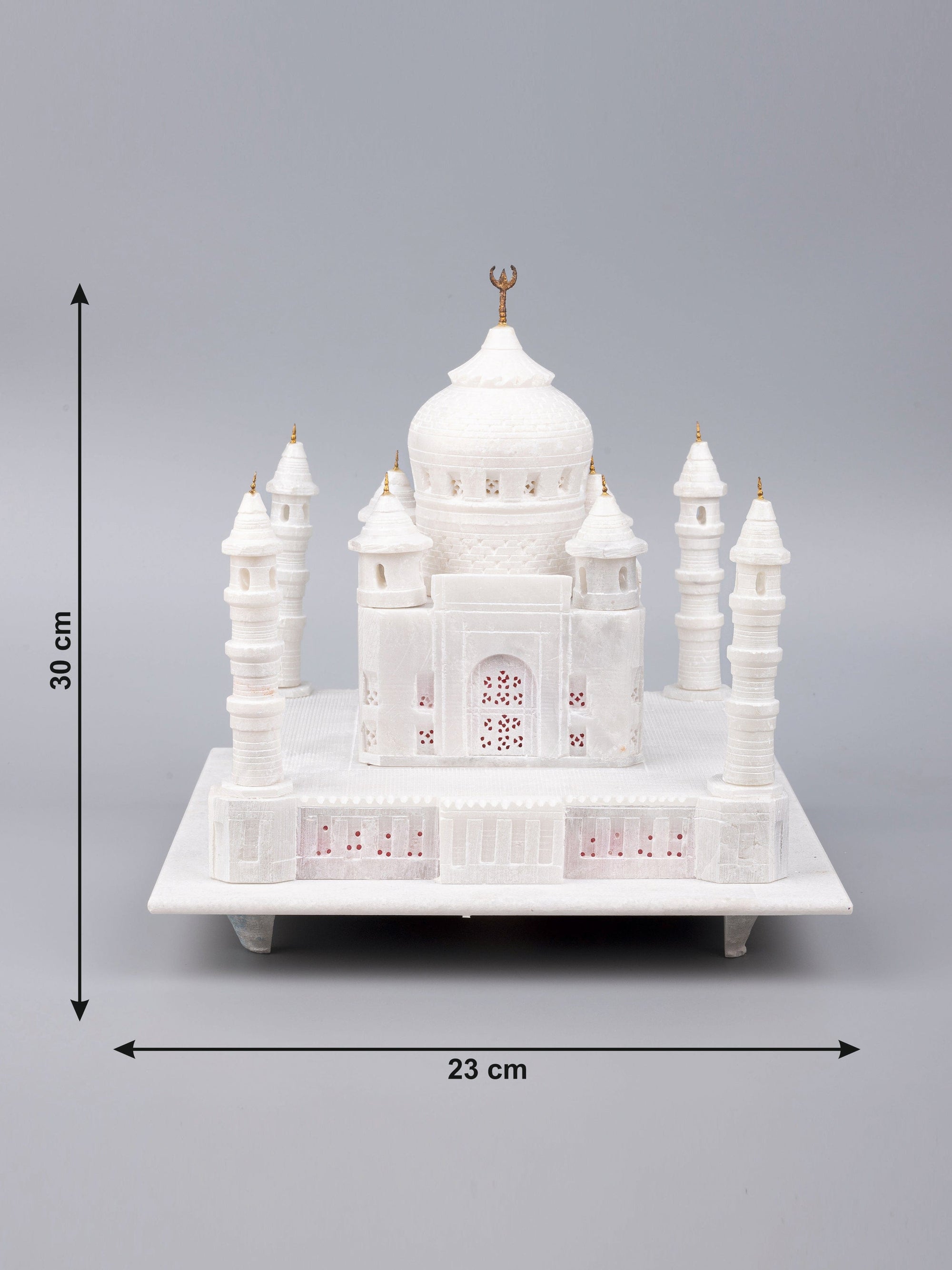 9 inches White Marble replica of Taj Mahal - The Heritage Artifacts