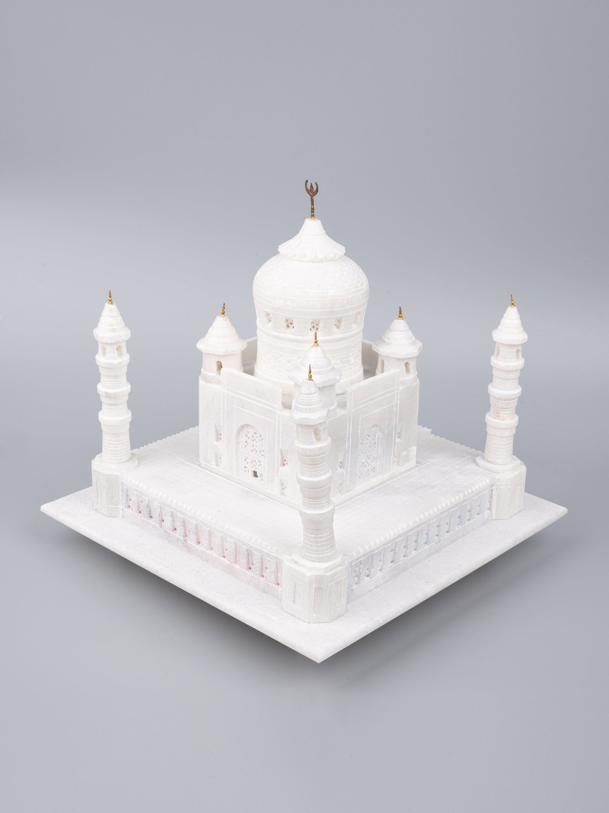 9 inches White Marble replica of Taj Mahal - The Heritage Artifacts