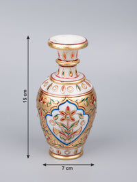 Mini decorative marble flower vase - 6 inches - The Heritage Artifacts