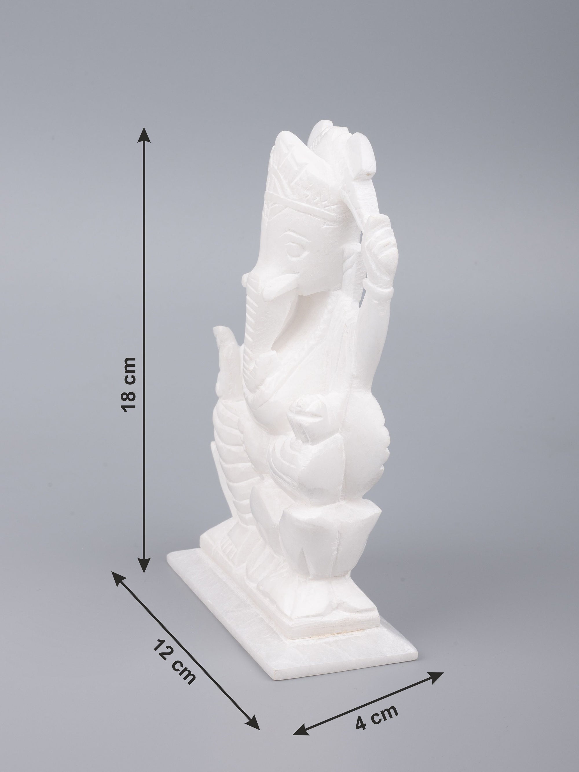 White marble Lord Ganesh statue - 6 inches height - The Heritage Artifacts