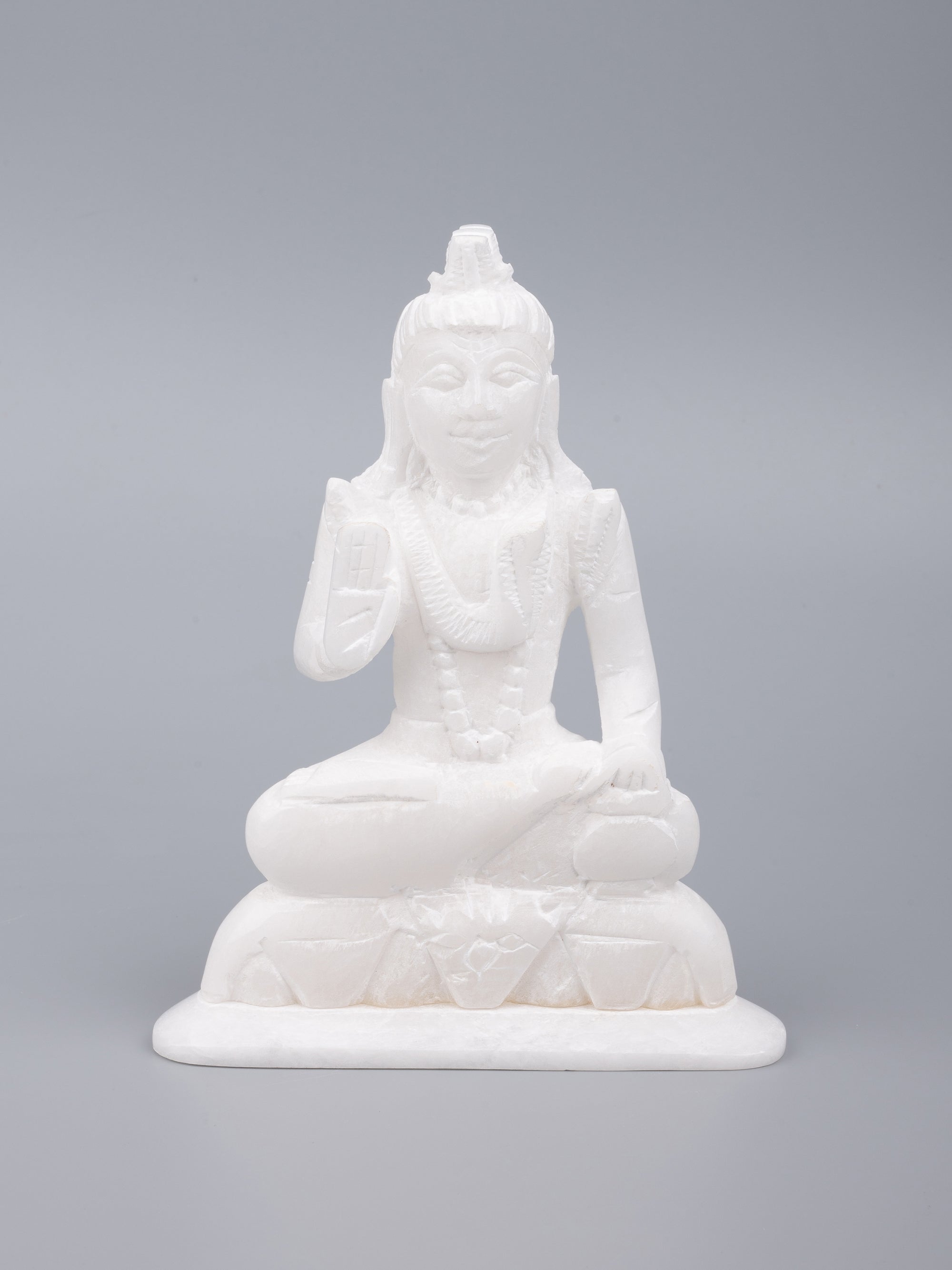 White marble Lord Shiva statue - 6 inches height - The Heritage Artifacts
