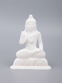 White marble Lord Shiva statue - 6 inches height - The Heritage Artifacts