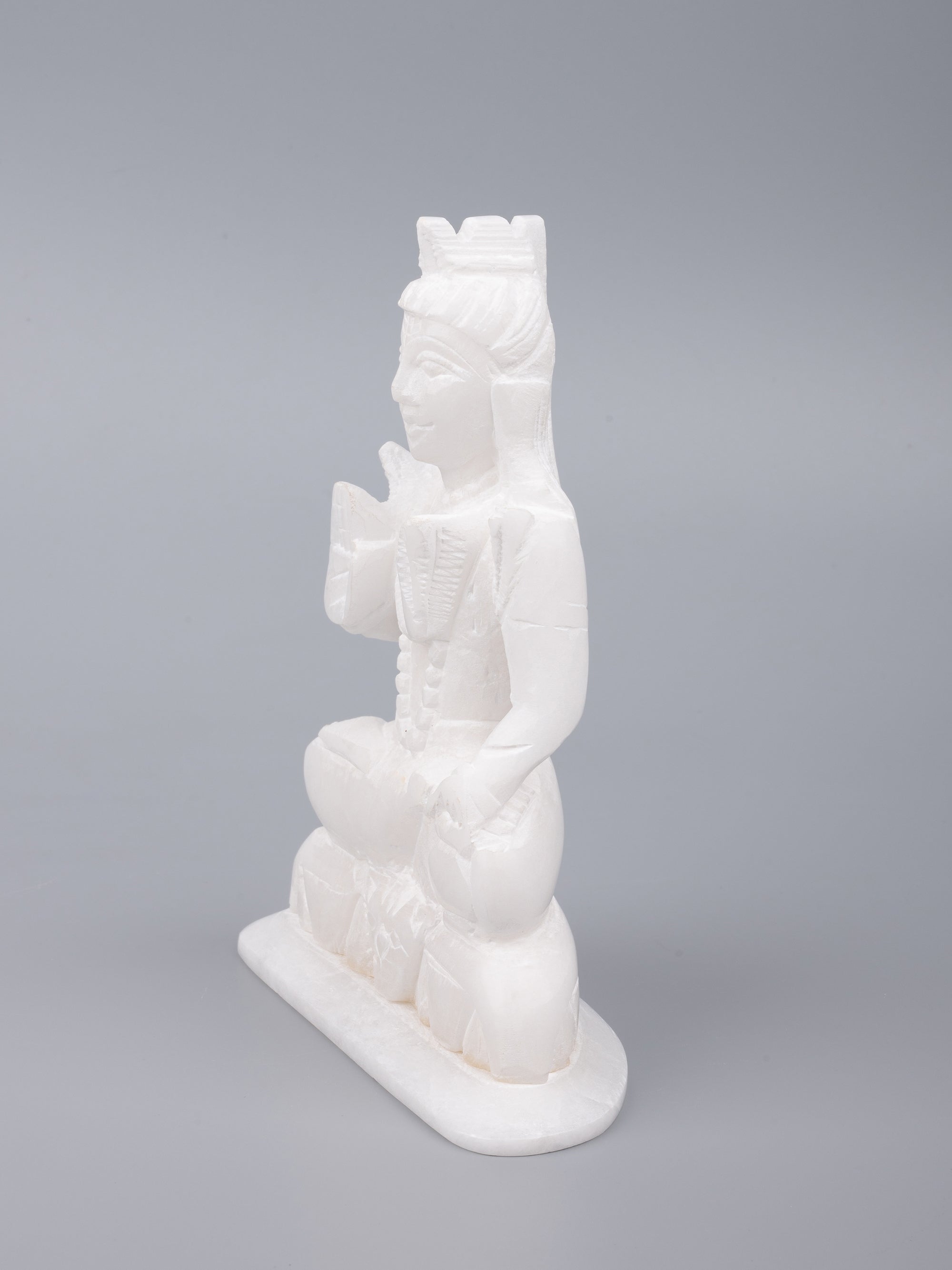 White marble Lord Shiva statue - 6 inches height - The Heritage Artifacts
