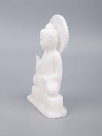 White marble goddess buddha statue - 6 inches height - The Heritage Artifacts