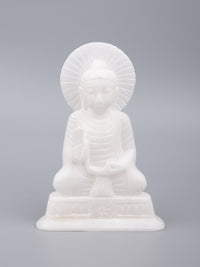 White marble goddess buddha statue - 6 inches height - The Heritage Artifacts