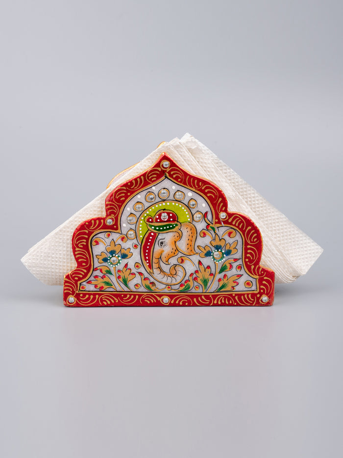 Handcrafted colorful marble napkin holder, regular size - The Heritage Artifacts