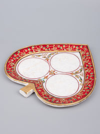 Marble serving set with decorative meenakari work - The Heritage Artifacts