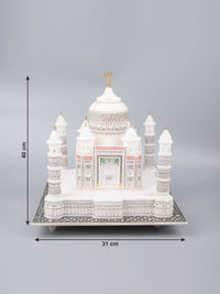 12 inches colorful Taj Mahal replica, home decor item - The Heritage Artifacts