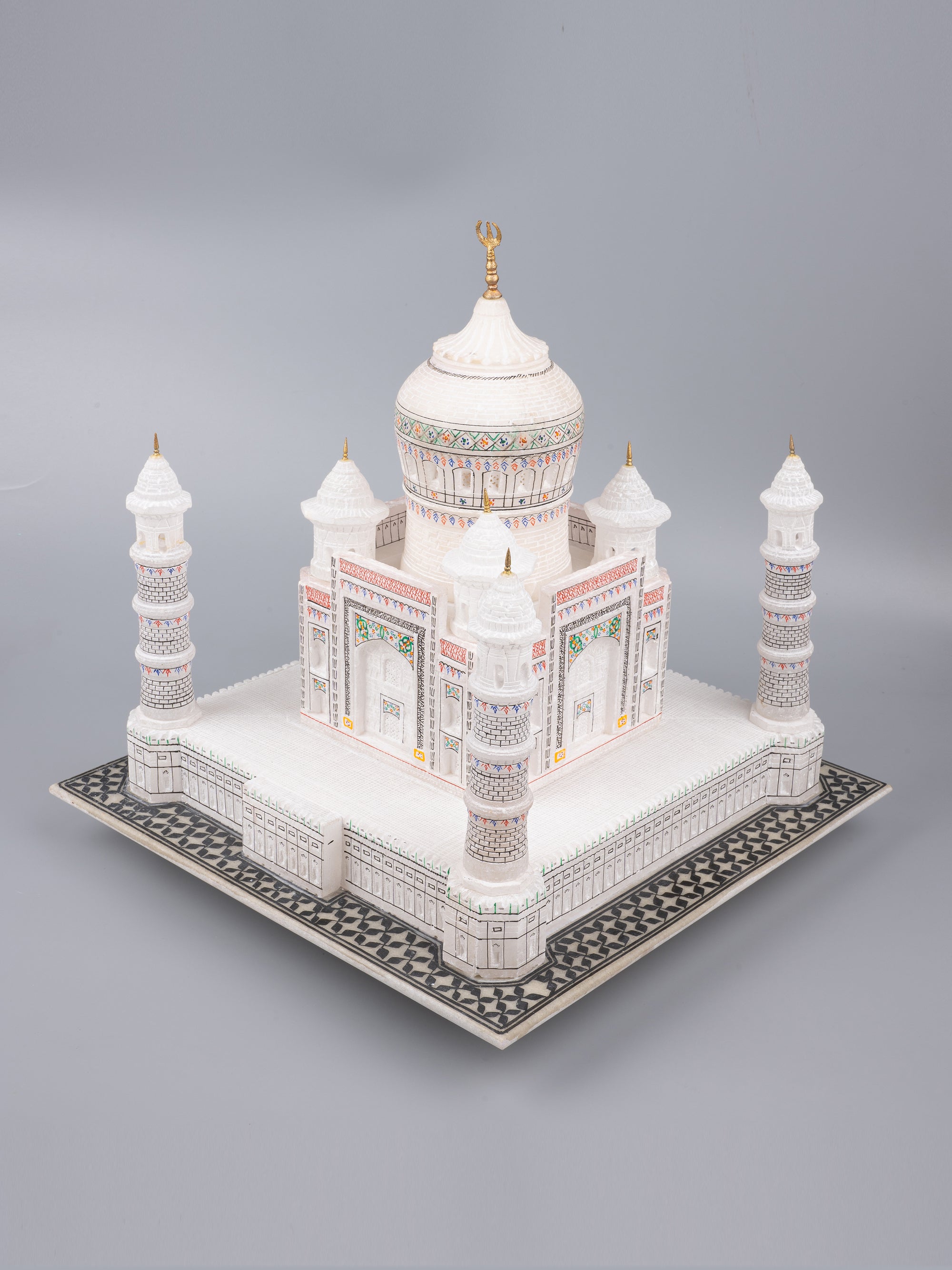 12 inches colorful Taj Mahal replica, home decor item - The Heritage Artifacts