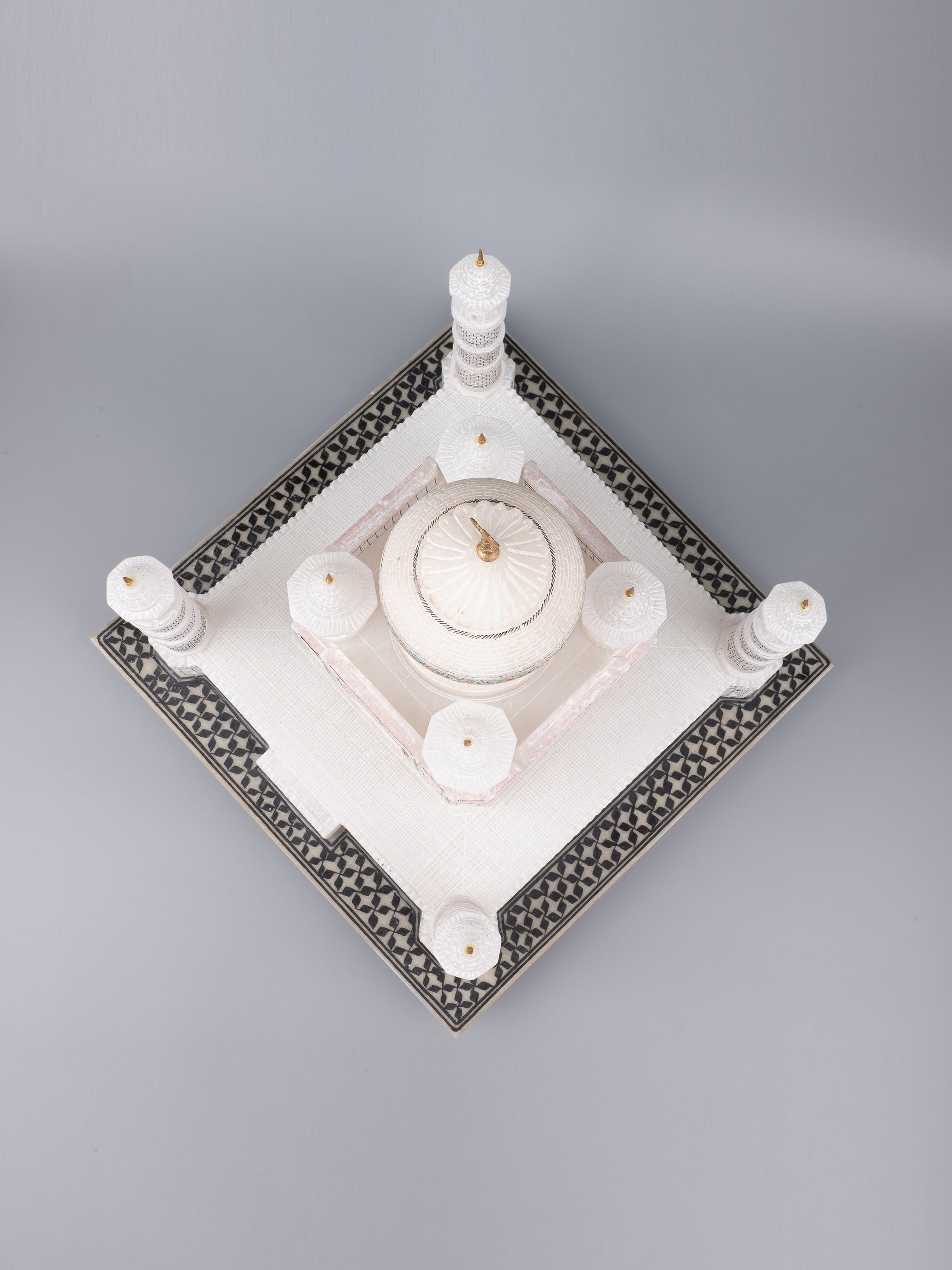 12 inches colorful Taj Mahal replica, home decor item - The Heritage Artifacts