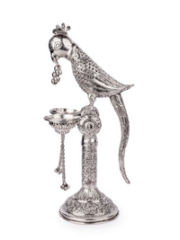 Metal Crafted Macaw Parrot on a Stand - Serve Ware - The Heritage Artifacts