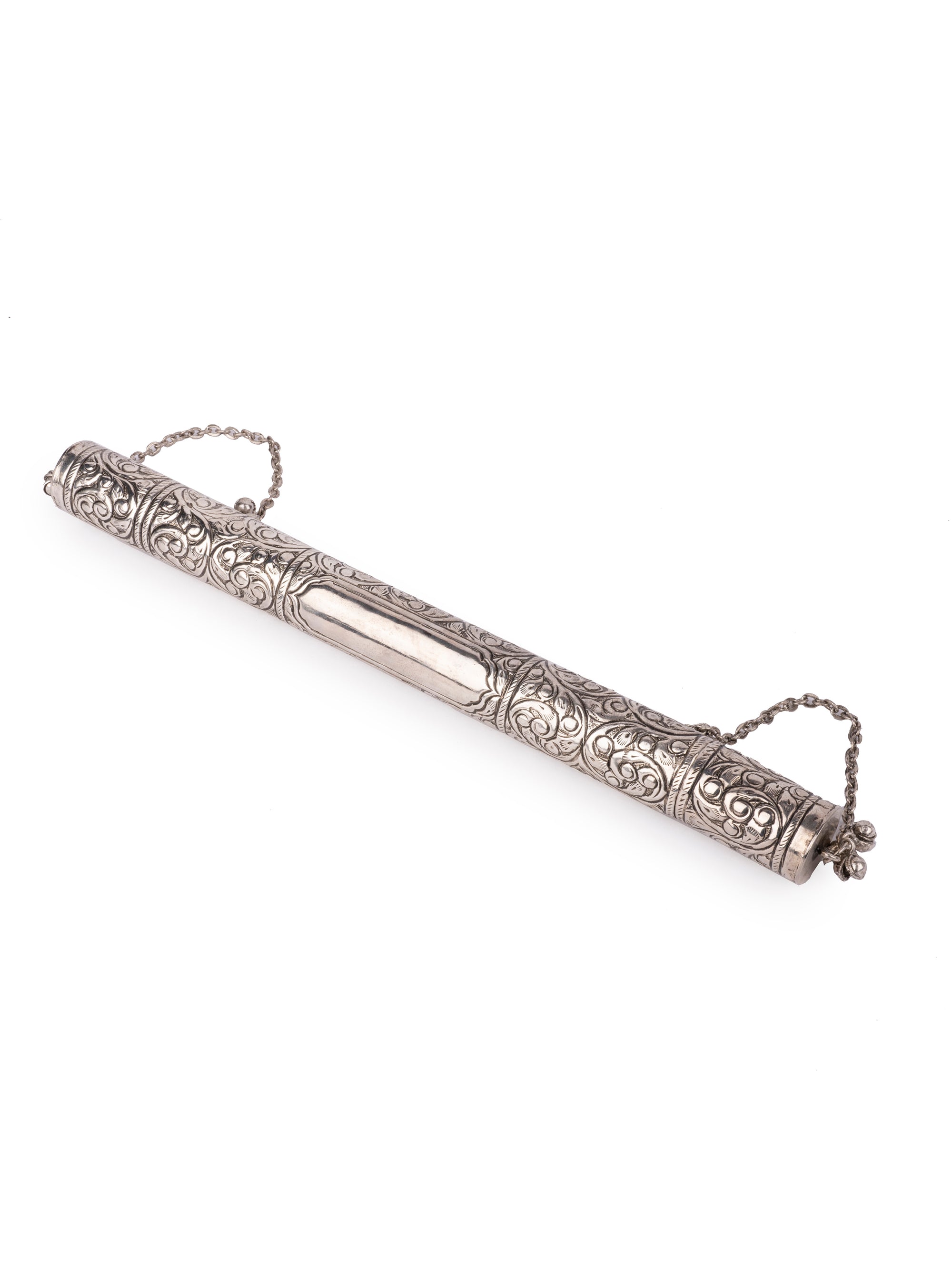 Aluminium Crafted Beautiful Paper Scroll Message Holder, Farman Holder, Document Holder Collectible - The Heritage Artifacts