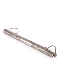 Aluminium Crafted Beautiful Paper Scroll Message Holder, Farman Holder, Document Holder Collectible - The Heritage Artifacts