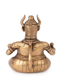 Brass Crafted Lamp Man Figurine with Antique finish - 6 inches height - The Heritage Artifacts