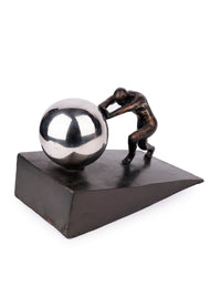 Sculpture name - THE STONE OF SISYPHUS ROLLING UP - The Heritage Artifacts