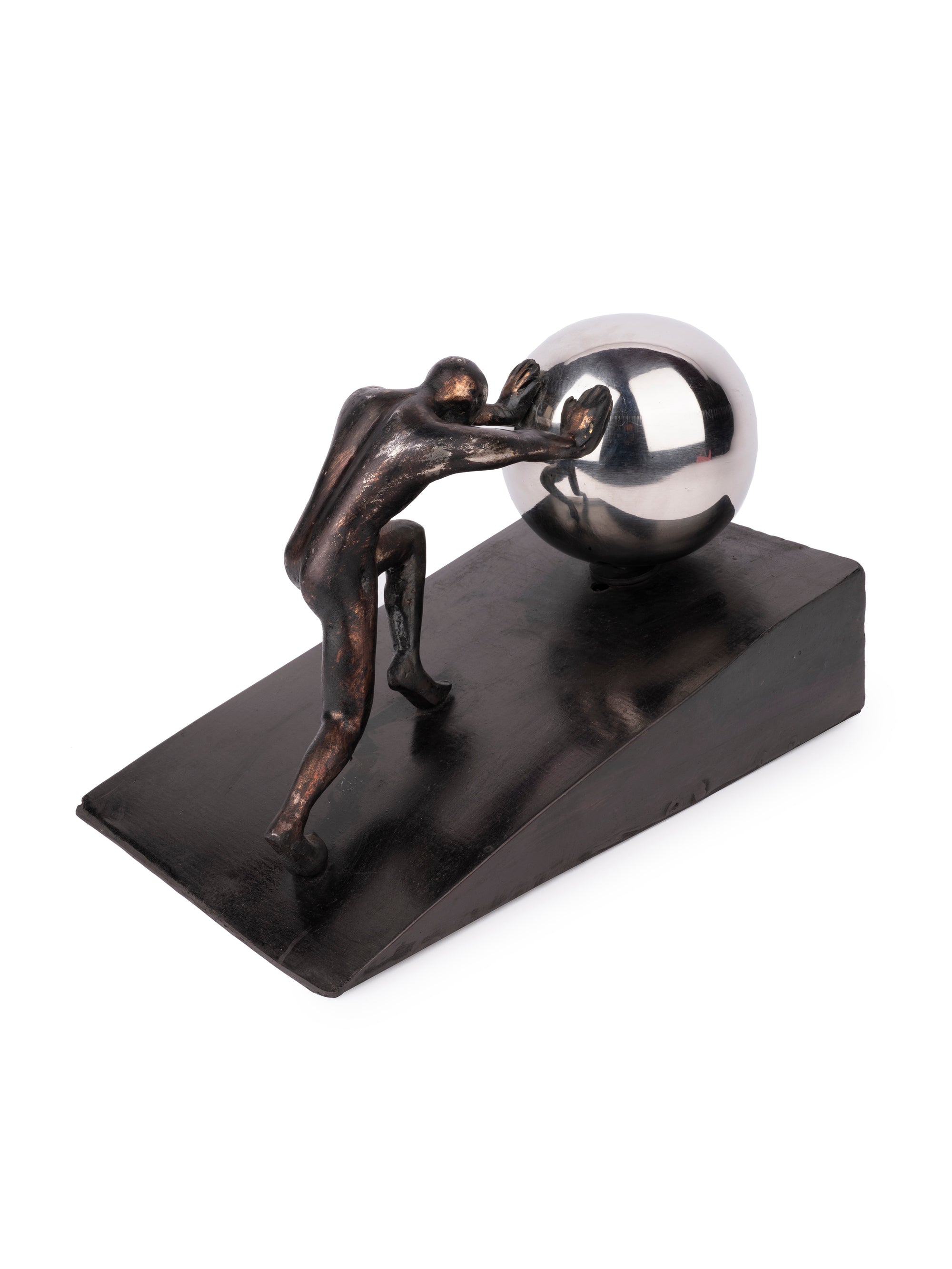 Sculpture name - THE STONE OF SISYPHUS ROLLING UP - The Heritage Artifacts