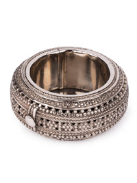 Handcrafted Unique Design White Metal Ashtray with Oxidized finish - The Heritage Artifacts