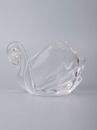 Clear Glass Swan Serving Bowl for Dry fruits and Candy - The Heritage Artifacts