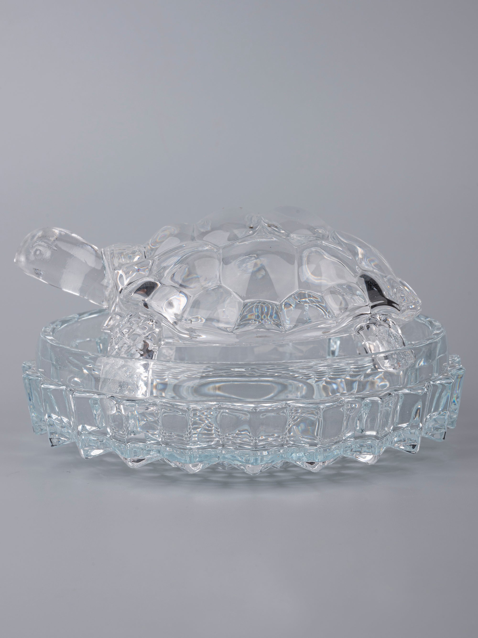 Tortoise in a Bowl, Glass Home Decor Showpiece - The Heritage Artifacts