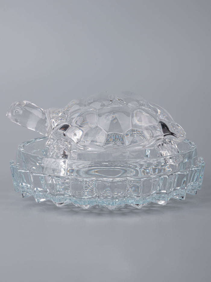 Tortoise in a Bowl, Glass Home Decor Showpiece - The Heritage Artifacts