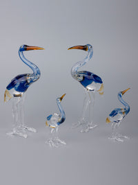 Swan Family Set of 4 pieces Glass Home Decor - The Heritage Artifacts