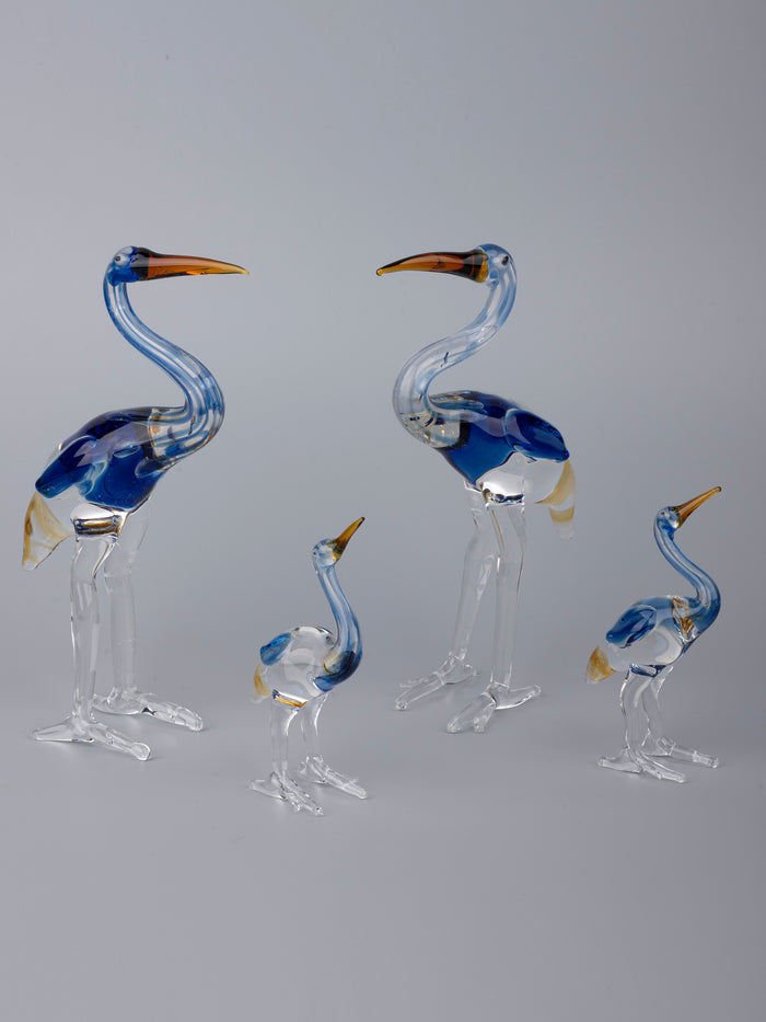 Swan Family Set of 4 pieces Glass Home Decor - The Heritage Artifacts
