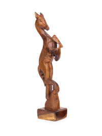 Pair of Wooden Jumping Horses - 10 inches height - The Heritage Artifacts
