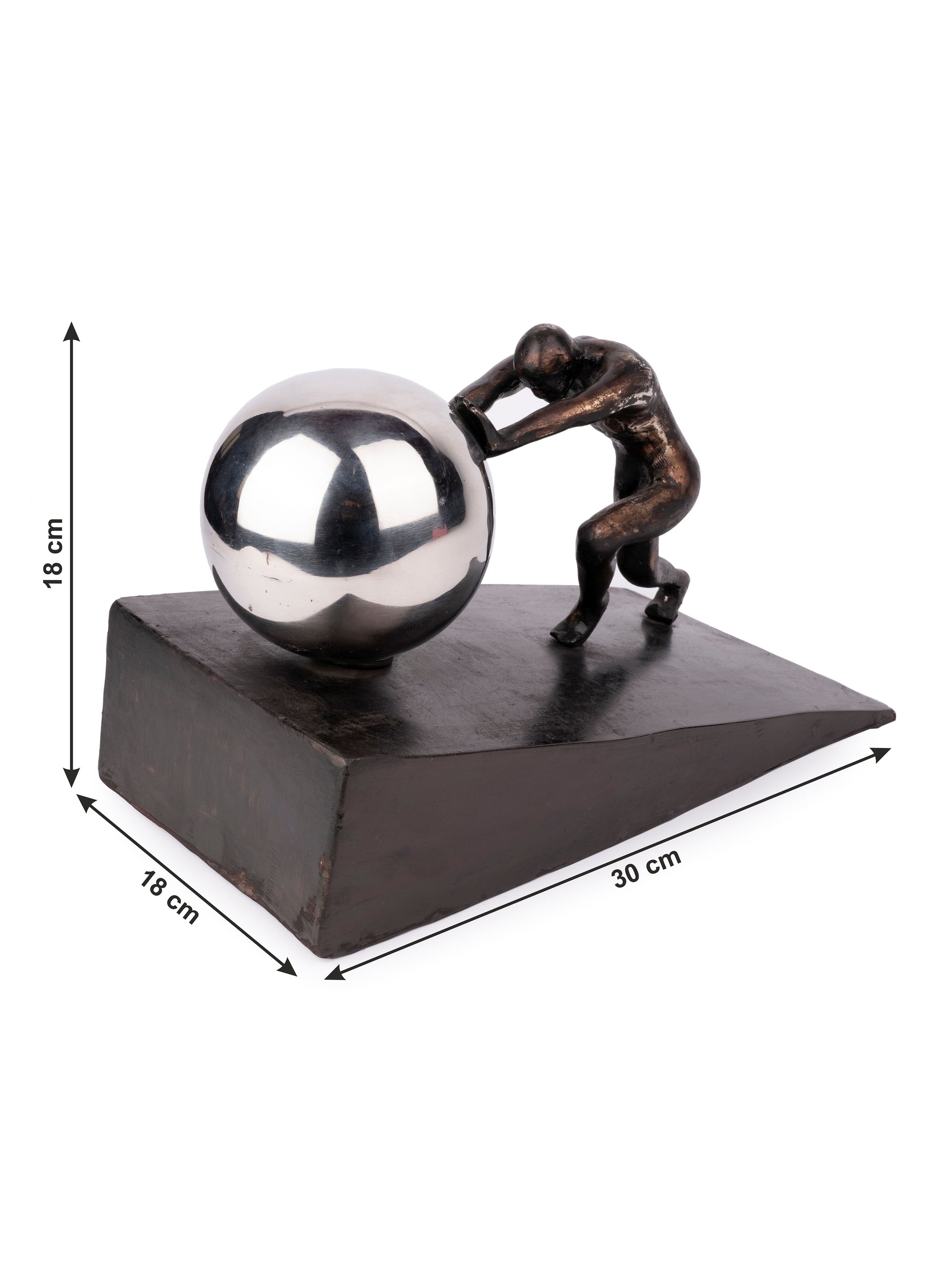Sculpture name - THE STONE OF SISYPHUS ROLLING UP - The Heritage Artifacts