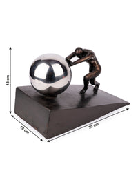 Sculpture name - THE STONE OF SISYPHUS ROLLING UP - The Heritage Artifacts