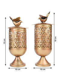 Metal Crafted Tea Light Candle Holder - Set of 2 - The Heritage Artifacts