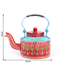 Traditional Meenakari Style Hand Painted Tea Kettle - The Heritage Artifacts