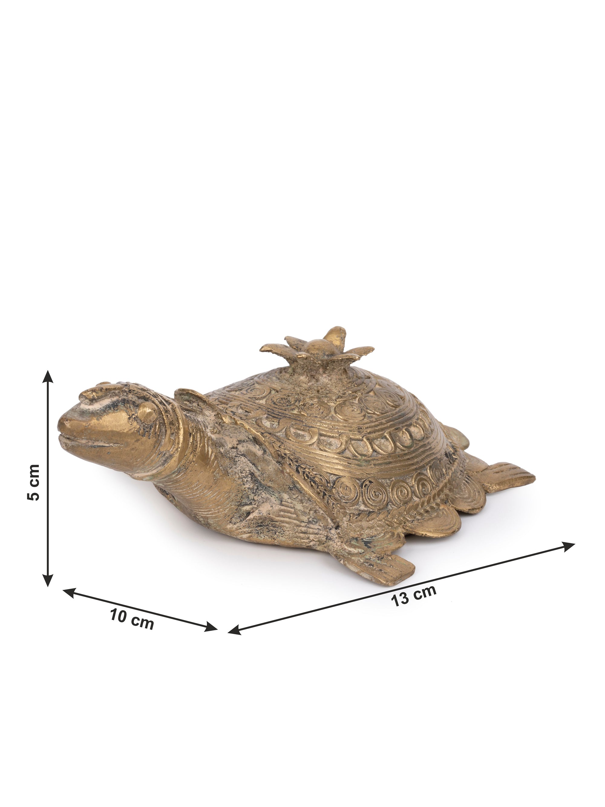 Dokra Art Tortoise figurine Decorative Showpiece made of Brass Metal - The Heritage Artifacts