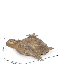 Dokra Art Tortoise figurine Decorative Showpiece made of Brass Metal - The Heritage Artifacts
