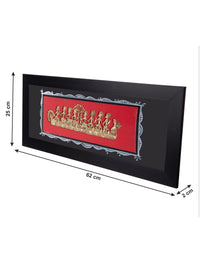 Dokra Art Boat Rowing Wall Decor Frame - 24x10 inches - The Heritage Artifacts