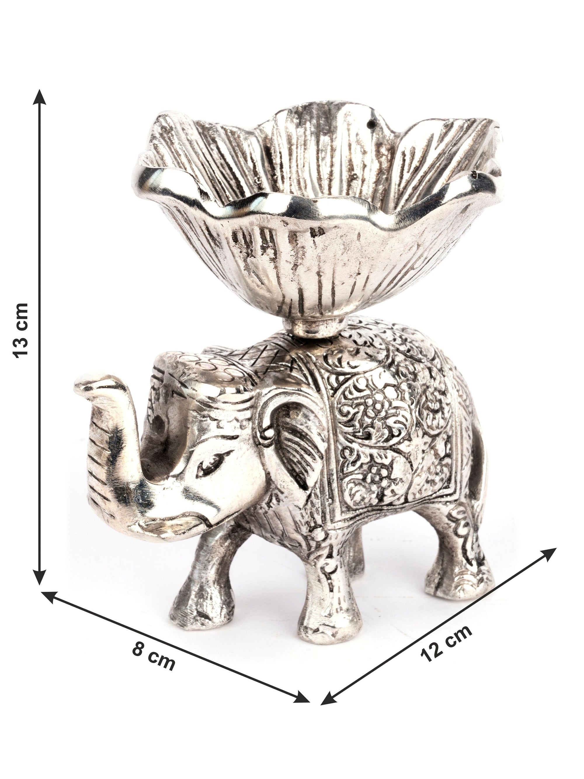 Metal Elephant Serving Bowl for Snacks, Dry fruits Even T light Candles - The Heritage Artifacts