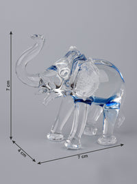 Elephant Family Set of 4 pieces Glass Home Decor - The Heritage Artifacts