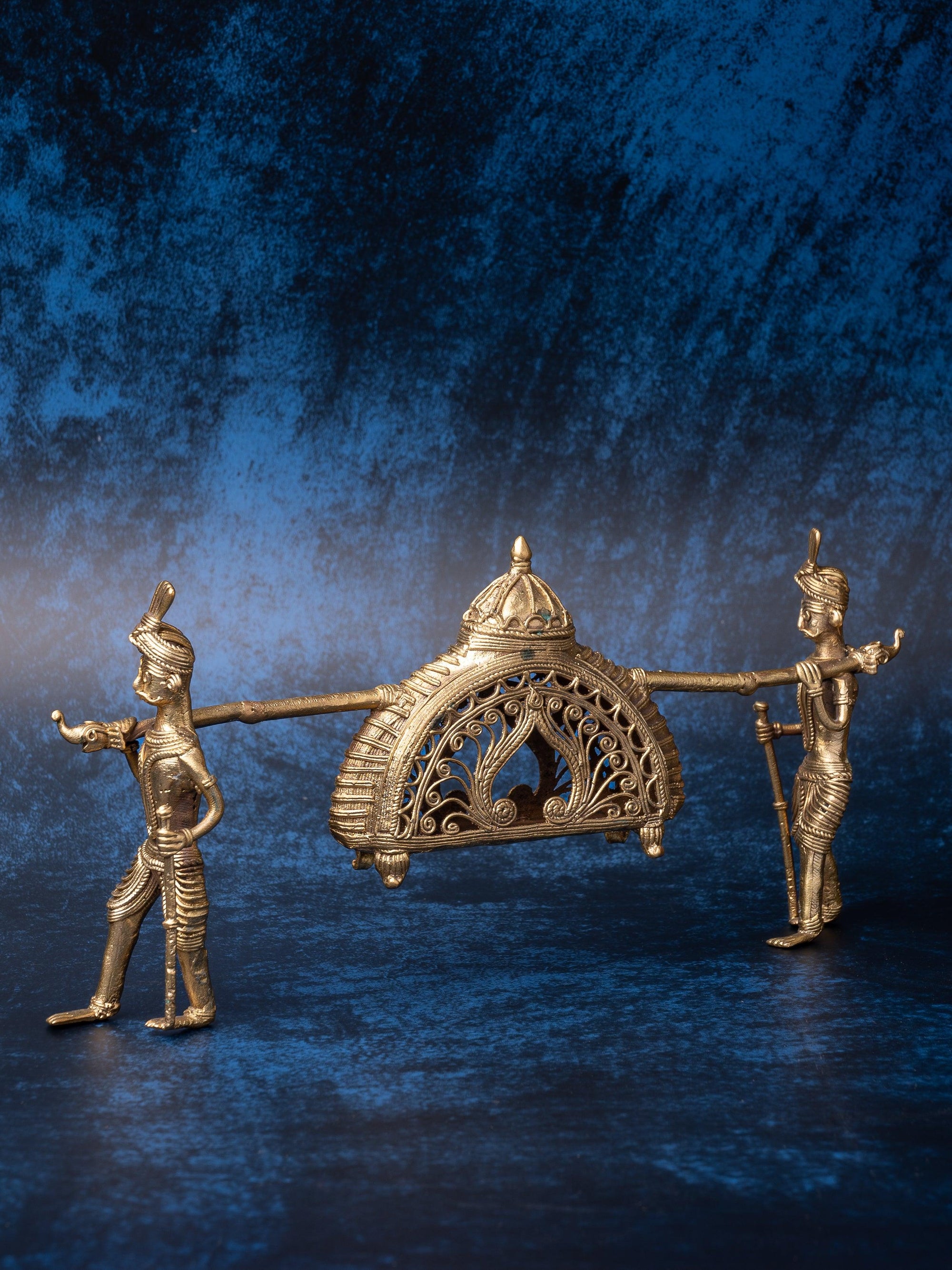 Dokra craft Palki or Palanquin Home Decor Showpiece - The Heritage Artifacts