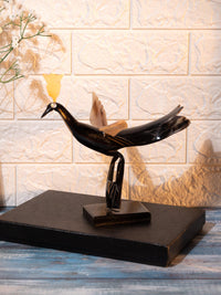 Natural Buffalo Horn Decorative Bird Showpiece - 9 inches - The Heritage Artifacts