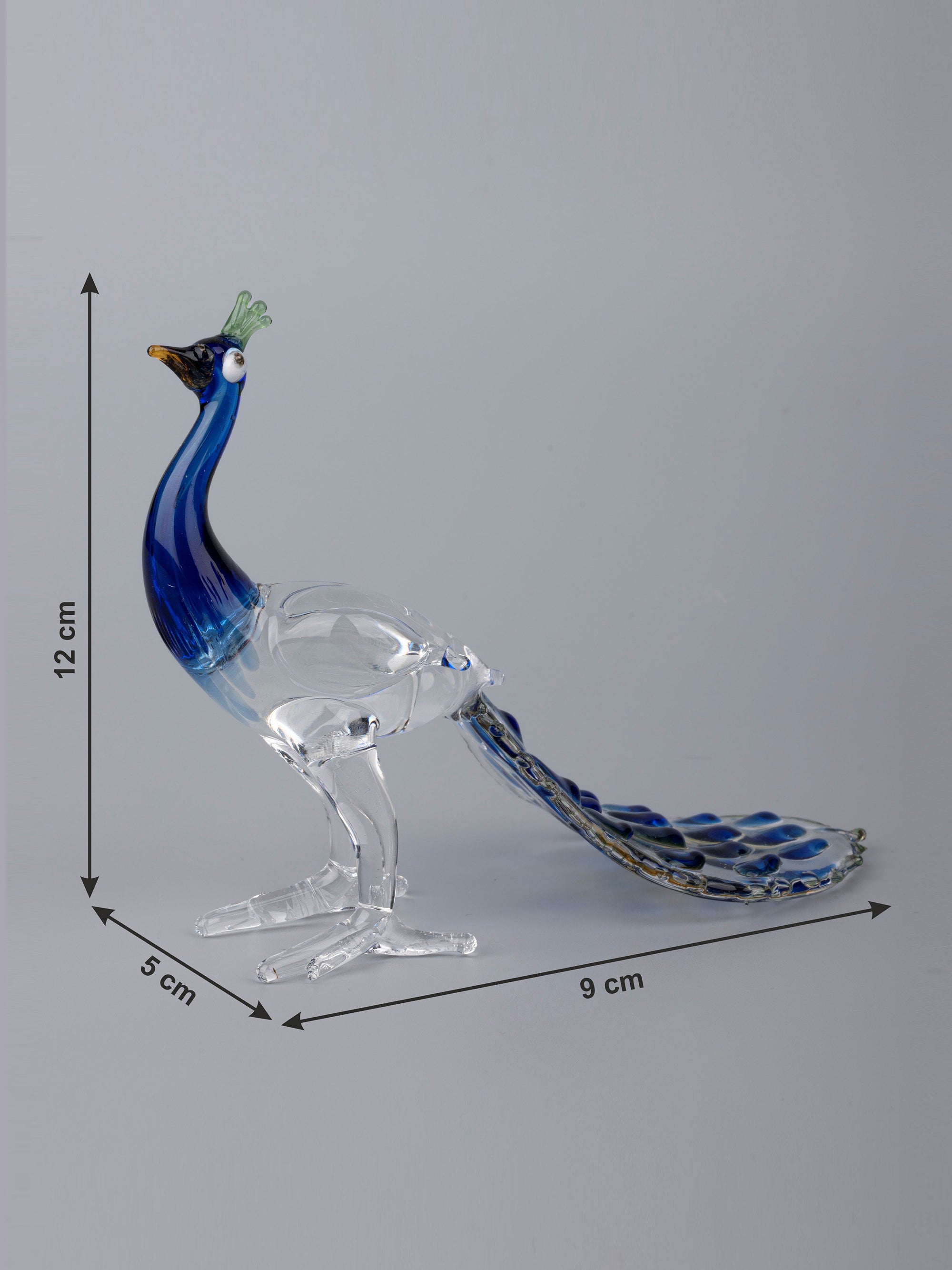 Peacock Family Set of 4 Pieces Glass Home Decor - The Heritage Artifacts