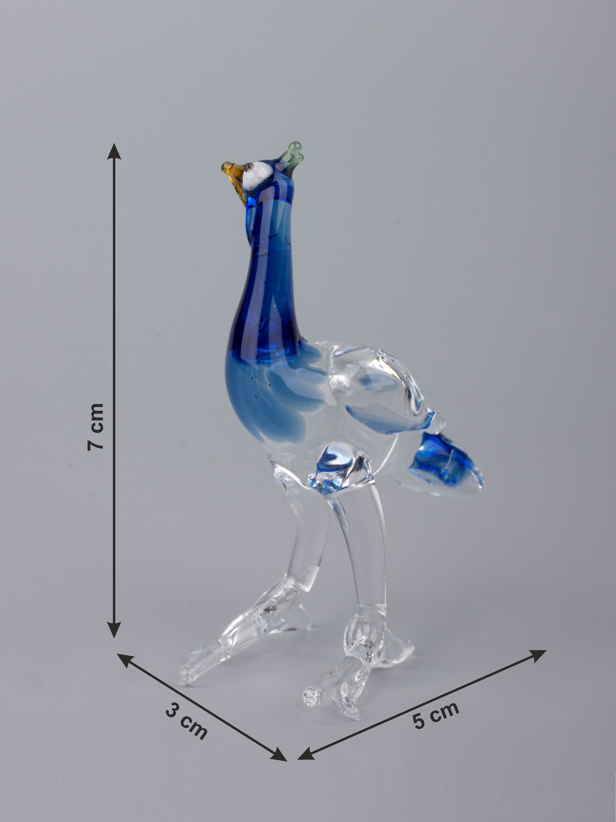 Peacock Family Set of 4 Pieces Glass Home Decor - The Heritage Artifacts
