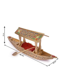 Paper Mache Craft, Big Shikara / Boat showpiece - 26 inches long - The Heritage Artifacts