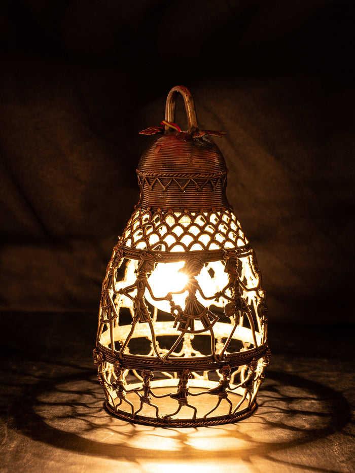 Dokra Craft Decorative Circular Hanging Lamp Shade - The Heritage Artifacts