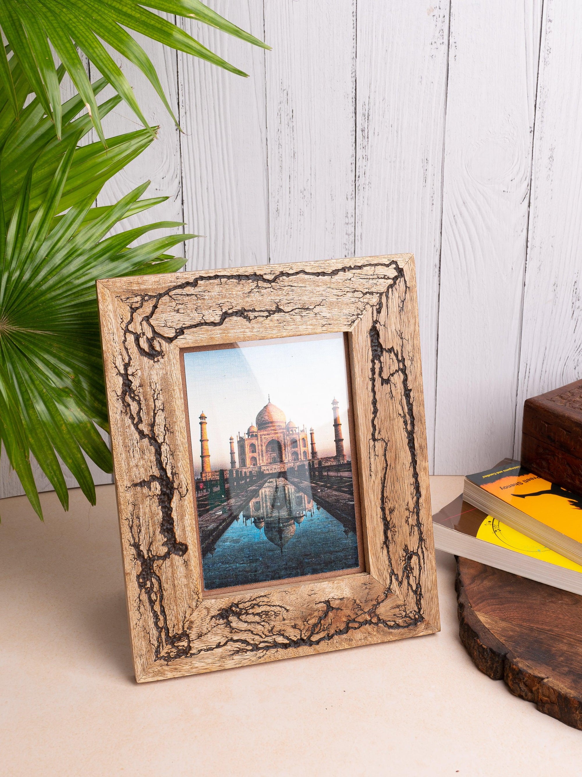 Natural Mango Wood, Rustic Look, Square shaped, Photo Frame - The Heritage Artifacts