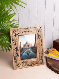 Natural Mango Wood, Rustic Look, Square shaped, Photo Frame - The Heritage Artifacts